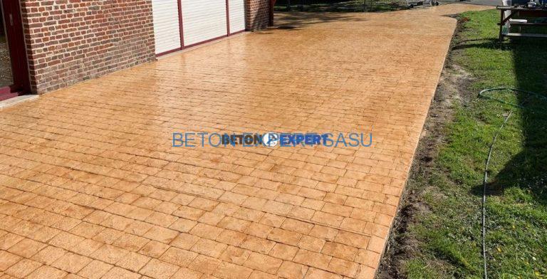 Béton imprimé, motif — Pavé belge